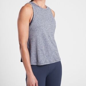Athleta Uptempo Tank, Size Large, Heathered Navy